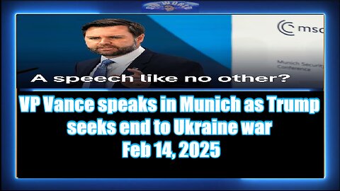 VP Vance speaks in Munich as Trump seeks end to Ukraine war