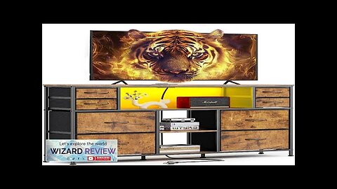 TV Stand with LED Lights and Power Outlet TV Dresser for 55 Review