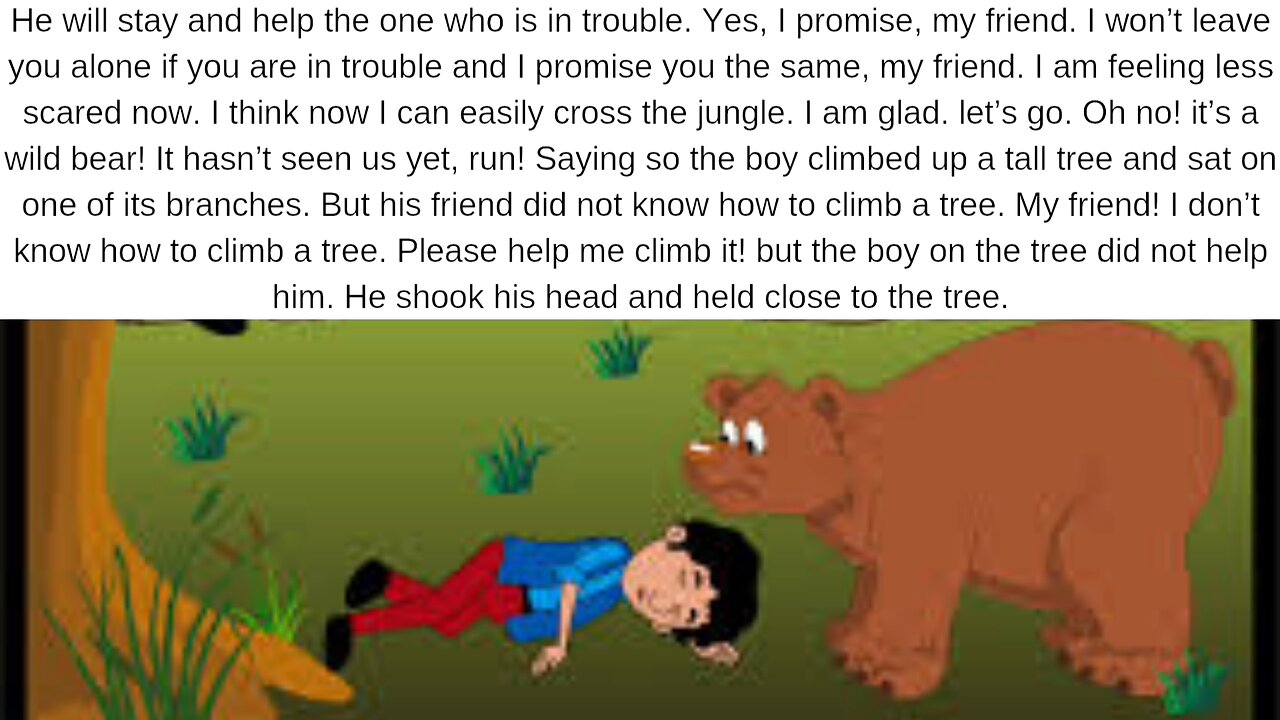 English stories The bear and two friends
