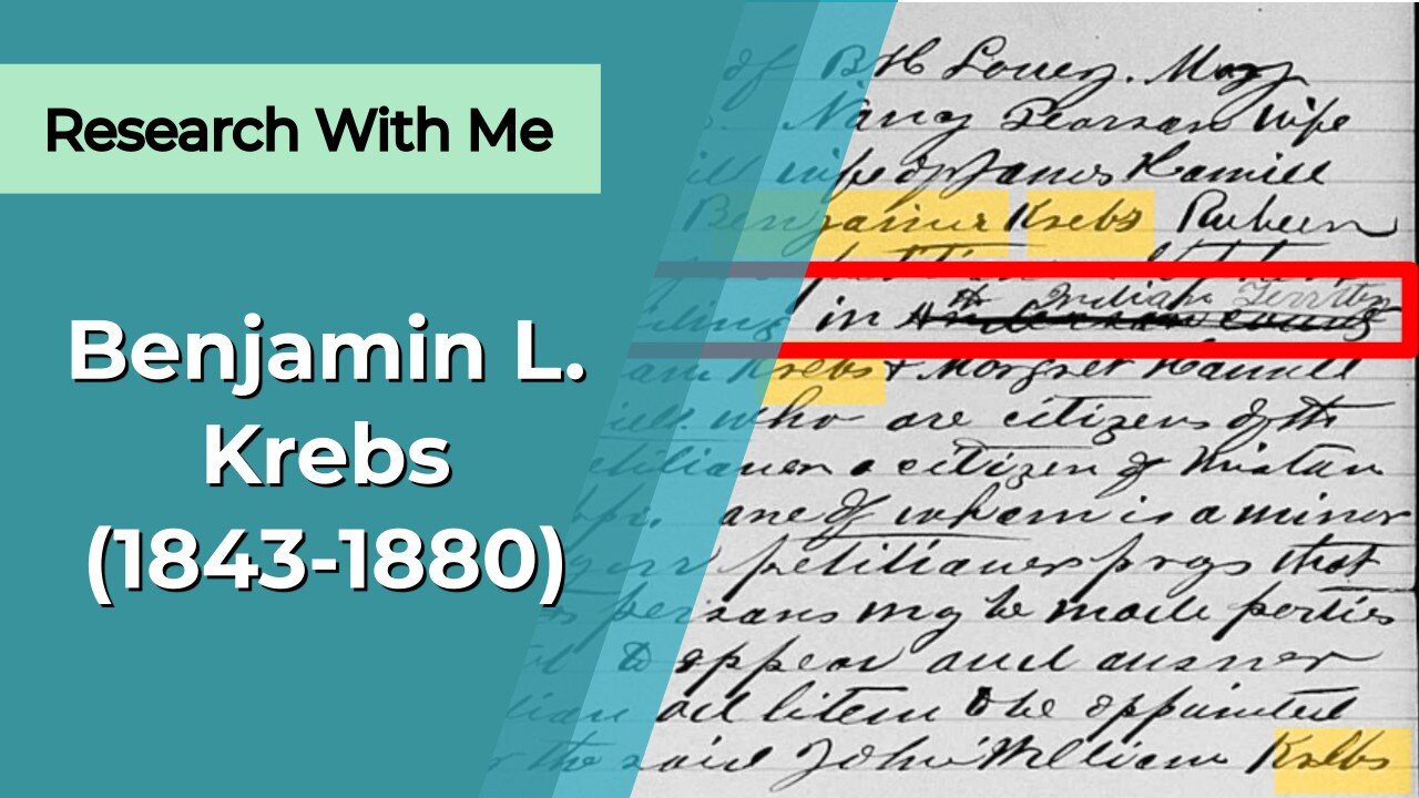 Research with me: Benjamin L. Krebs (1843-1880?)