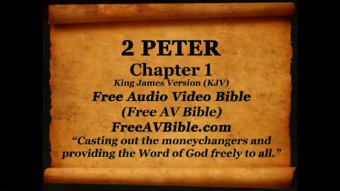 2 Peter KJV read along audio bible with piano worship music in the background