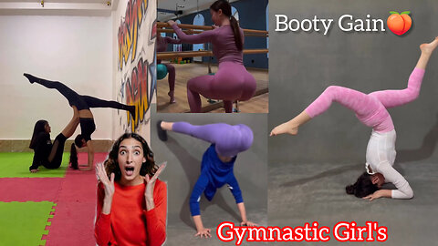 Gymnastic girl workout and yoga exercise gain booty |fitness TP 40