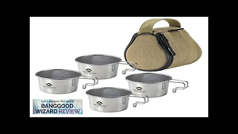 CAMPINGMOON Sierra Cups Set 160ml/210ml Stainless Steel Sierra Cup Picnic Tableware Portable Review