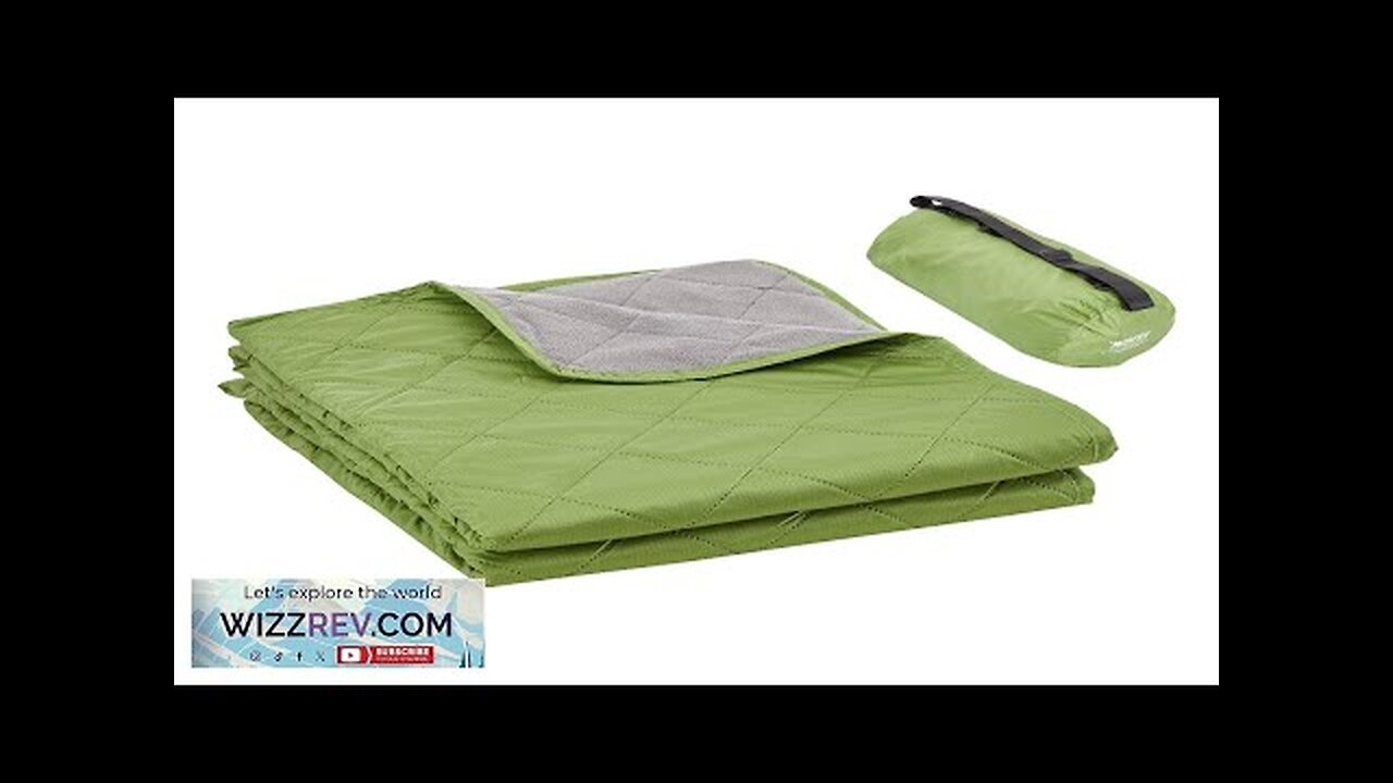 Camping Blanket 82" x 55" Warm Stadium Blanket 330GSM Outdoor Travel Review