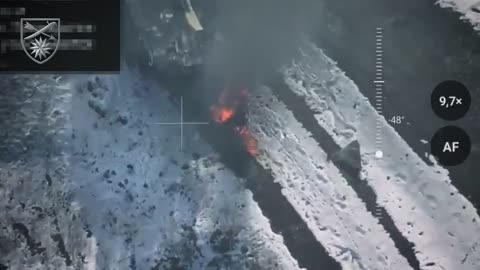 Rare Russian BTR-3 Cooking Off After Being Hit By Multiple Drones