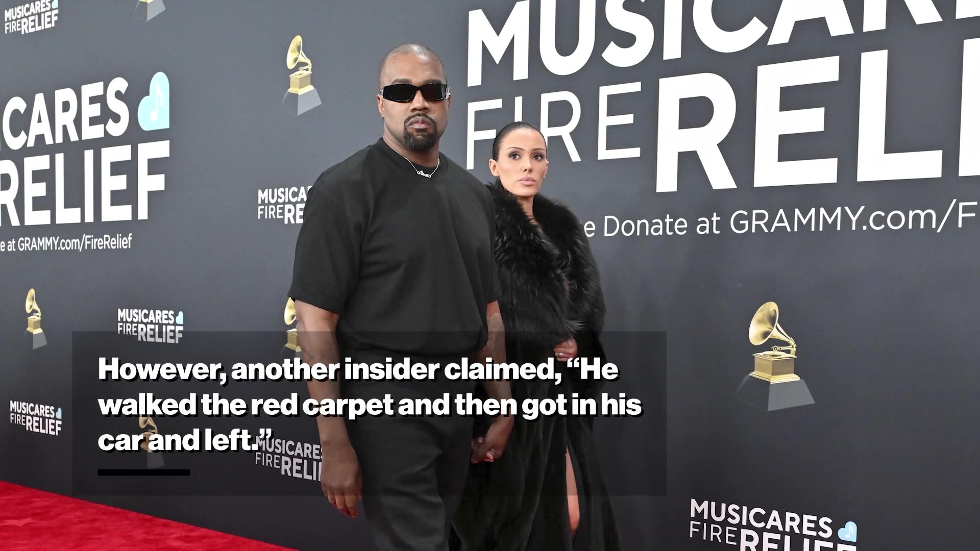 Here's what Kanye West said to wife Bianca Censori during nude Grammys 2025 red carpet appearance