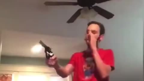 Guy tries to act gangster with a gun and immediately regrets it - PLEASE DON'T DO THIS