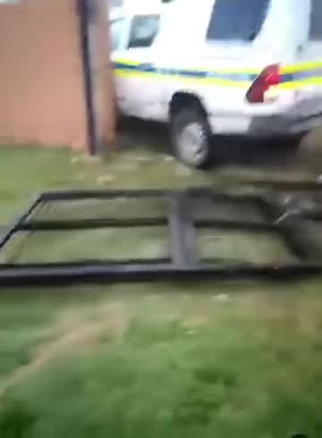 A drunk police officer was recorded after crashing vehicle in Standerton