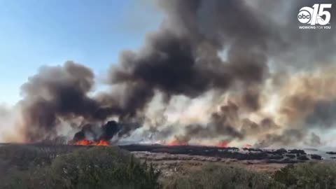 Wildfire in Myrtle Beach Carolina Forest