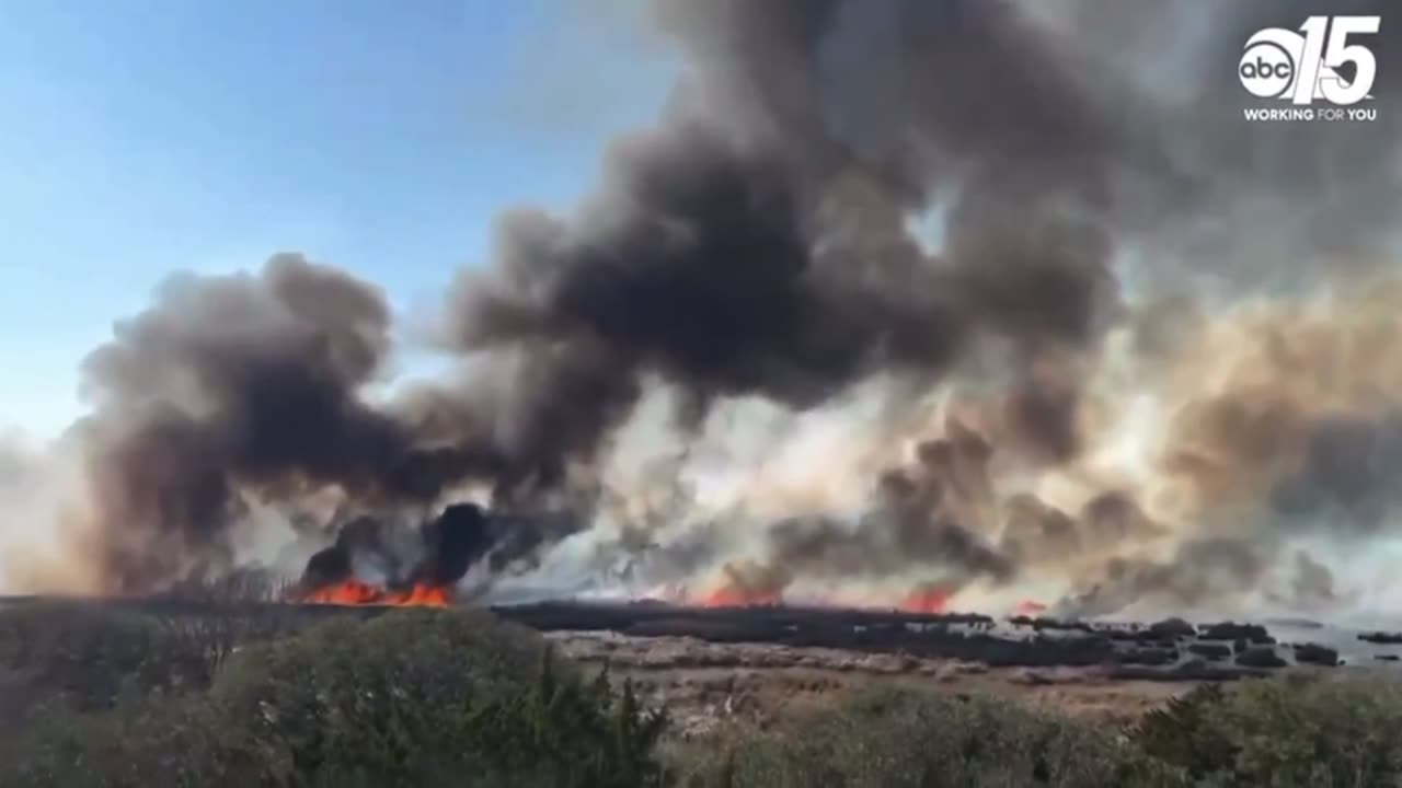Wildfire in Myrtle Beach Carolina Forest