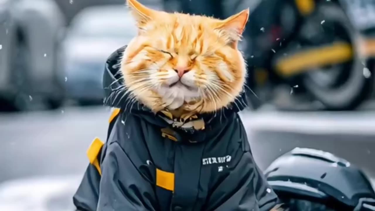 Cat drive bike 😂😂 funny cat