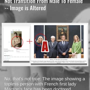 Fact Check: Photo Does NOT Show Younger Brigitte Macron, Who Did Not Transition From Male To Female