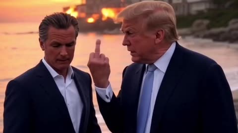 As Hollywood Burns (AI Meme)
