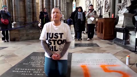 Activists deface Darwin's grave at London's Westminster Abbey