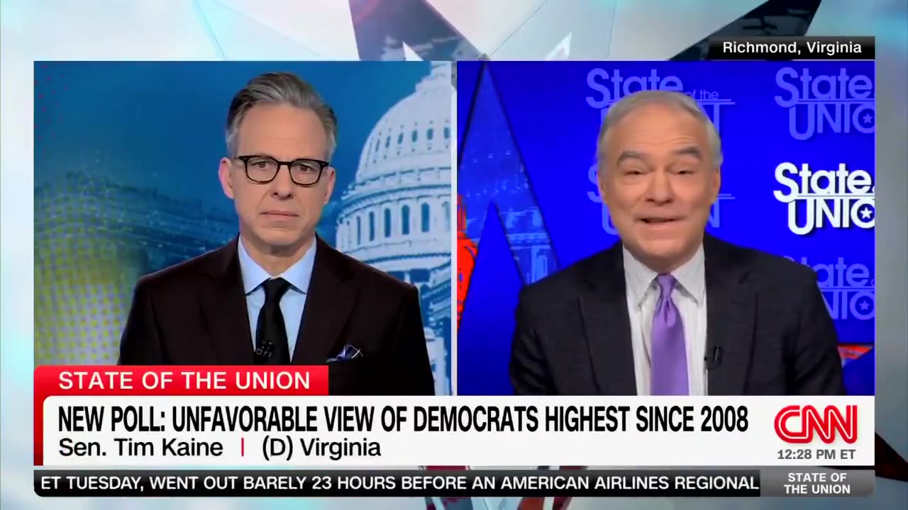 Jake Tapper Asks Tim Kaine: ‘Why is Your Party So Staggeringly Unpopular?’