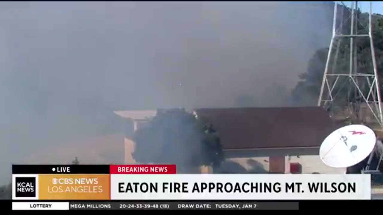 🔥The EATON Fire now threatens critical communication towers serving So. Calif