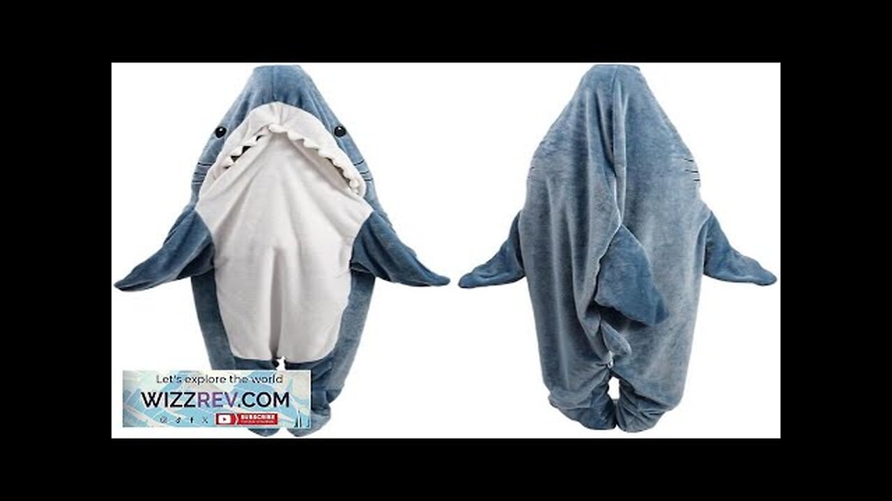 Shark Blanket Hoodie Onesie Adult & Kid Wearable Shark Blanket Shark Sleeping Review