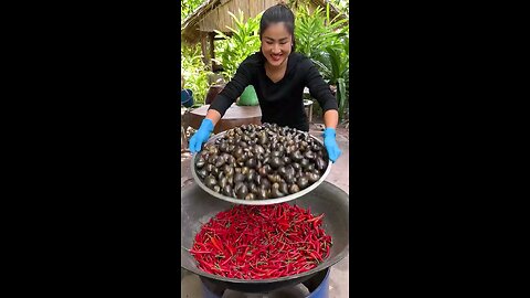 Yummy snails🐌 and🌶️ chili👌