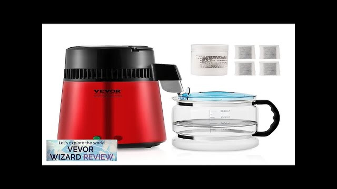 VEVOR Water Distiller 4L 1.05 Gallon Pure Water Purifier Filter For Home Review