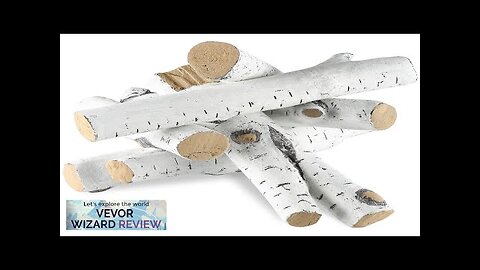 VEVOR 6 Pcs Large Withe Birch Logs Gas Fireplace Ceramic Logs Review