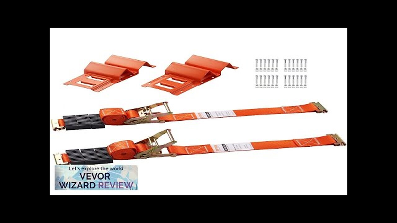 VEVOR Wheel Chock Tie Down Kit 2" x 96" Tie Down Strap Review