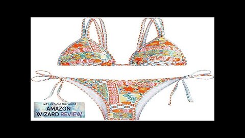 MakeMeChic Women's Two Piece Bathing Suit Floral Triangle Swimsuit High Cut Tie Review