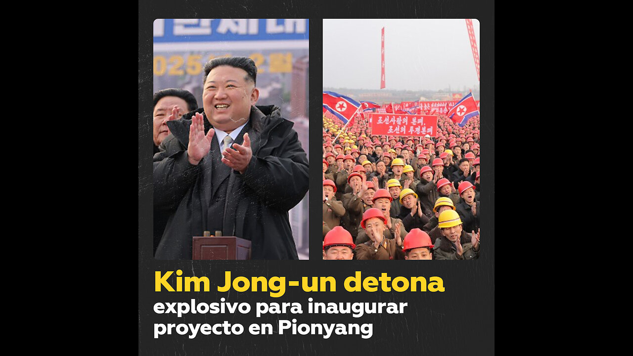 Kim Jong-un detona explosivo para dar inicio a futuro complejo residencial