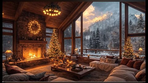 Relieve Stress in a Warm Ambience 🎄 Background Relaxing Jazz Music Instrumental