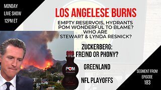 EP183: Los Angeles Burns: Blame?, Zuckerberg Rebranding, Trump Eyes Greenland, NFL Playoffs