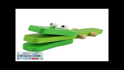 Wooden Castanet Cartoon Crocodile Clap Toy Musical Instrument Early Educational Review