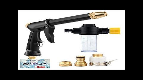 Portable Car Wash High Pressure Water Spray Gun Sprinkler Foam Water Gun Review