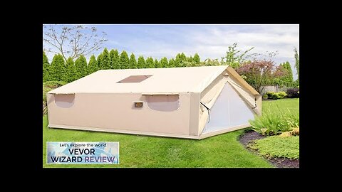 VEVOR Canvas Wall Tent 14X16ft Wall Tent with PVC Storm Flap Large Review