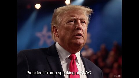 President Trump speaking at CPAC