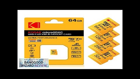 Kodak C10 High Speed TF Memory Card 256GB/128GB/64GB U3 4K HD Video Review