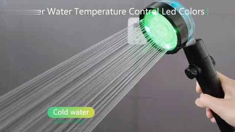 High Pressure Shower Head Spray Nozzle LED Digital Temperature Display