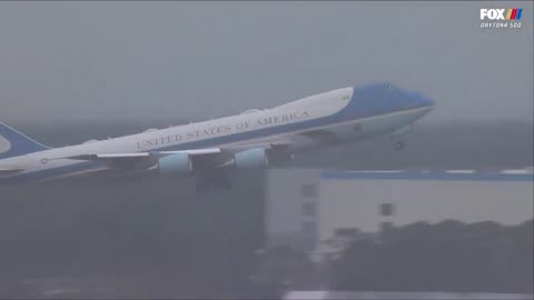 President Trump going back to work after spending some time at the Daytona 500.