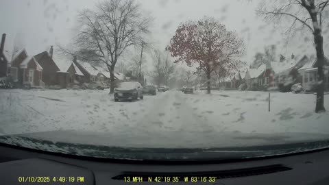 Brief Drive In Snow That Made Me Turn Around, Levagood Area, Dearborn, Michigan, January 10, 2025