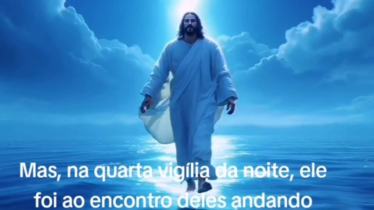 Jesus andando em cima do mar