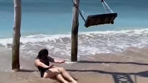 Beach swinging