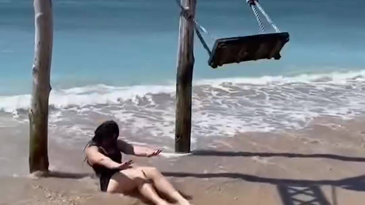 Beach swinging