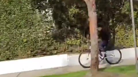 Group of teenage bicyclists assault a man after he drove through them in Los Angeles