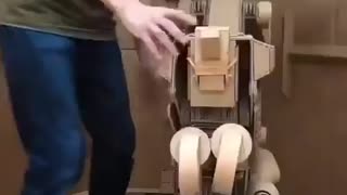 The cardboard sculptures