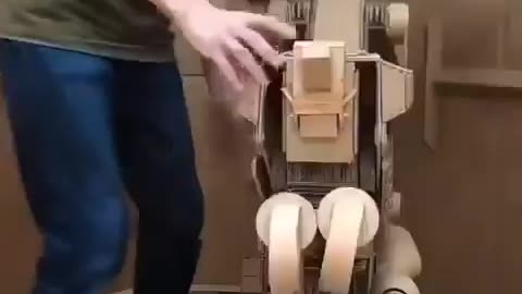 The cardboard sculptures