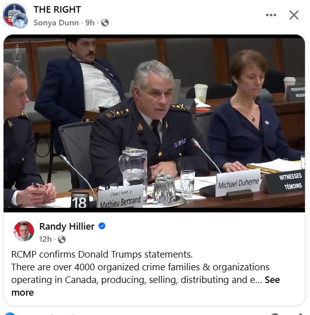 RCMP confirms Donald Trumps statements. There are over 4000 organized crime families & organizations operating in Canada, producing, selling, distributing and exporting Fentanyl