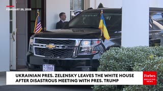 WATCH- Ukraine's Zelensky Leaves The White House After Disastrous Meeting From Hell With Trump