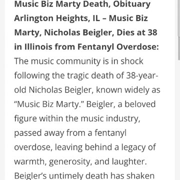 Rip to music biz Marty Nicholas beigler 1986-2025 rip to him 🙏🕊🪦🕯02/2/25