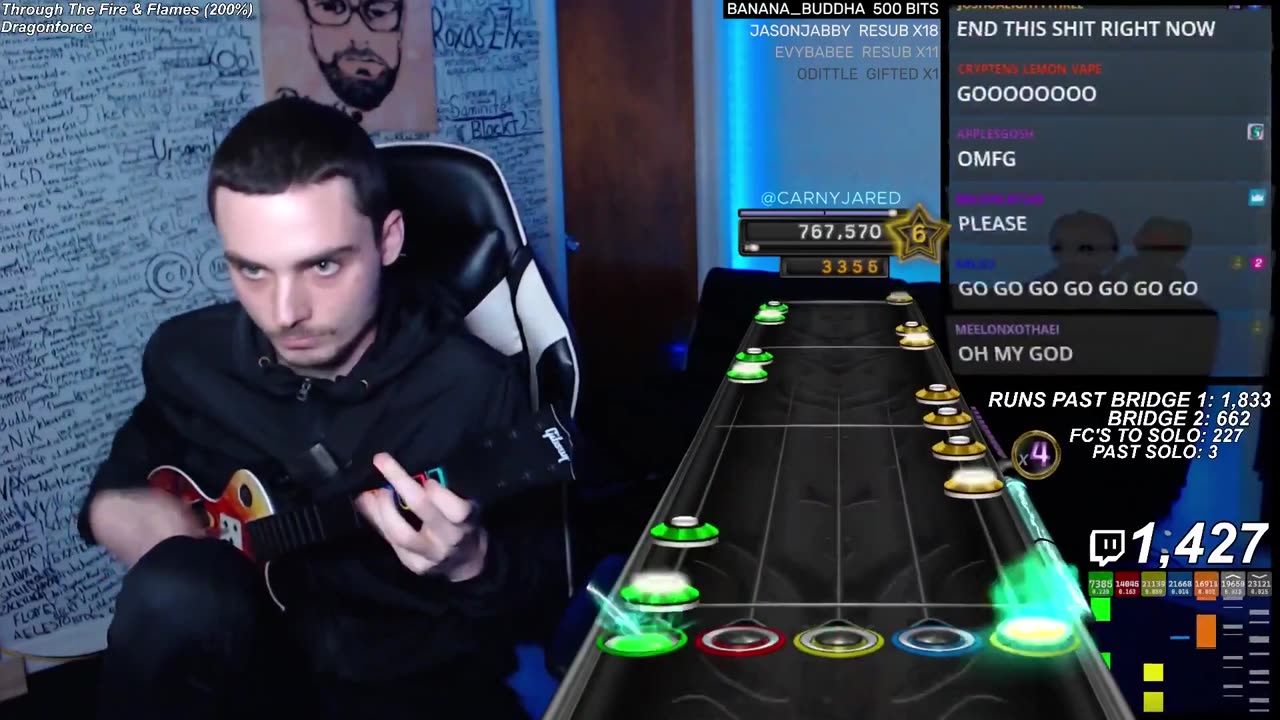 Twitch Streamer Full Combos 'Through the Fire and Flames' at 200% Speed on Guitar Hero