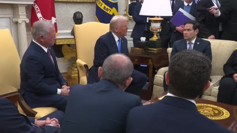 President Trump Hosts a Bilateral Meeting with the King of Jordan and the Crown Prince of Jordan