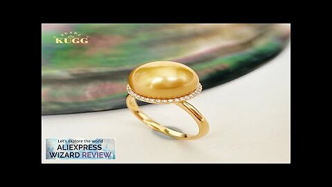 KUGG PEARL18K Yellow Gold Rings Luxury Style 11-12mm Real Natural South Sea Review