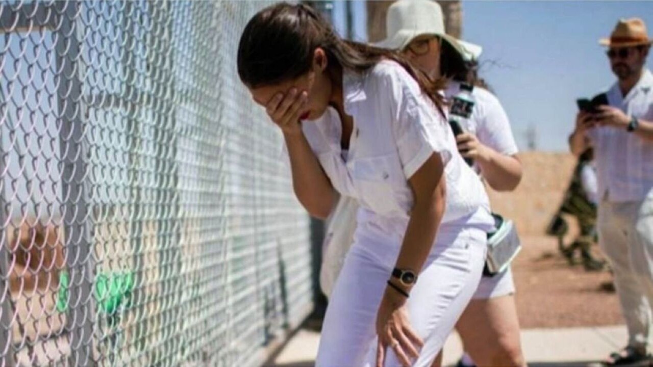 Run Forrest, RUN! Watch AOC Try And Escape Nick Sotor Asking Her To Condemn Biden Migrant Crisis